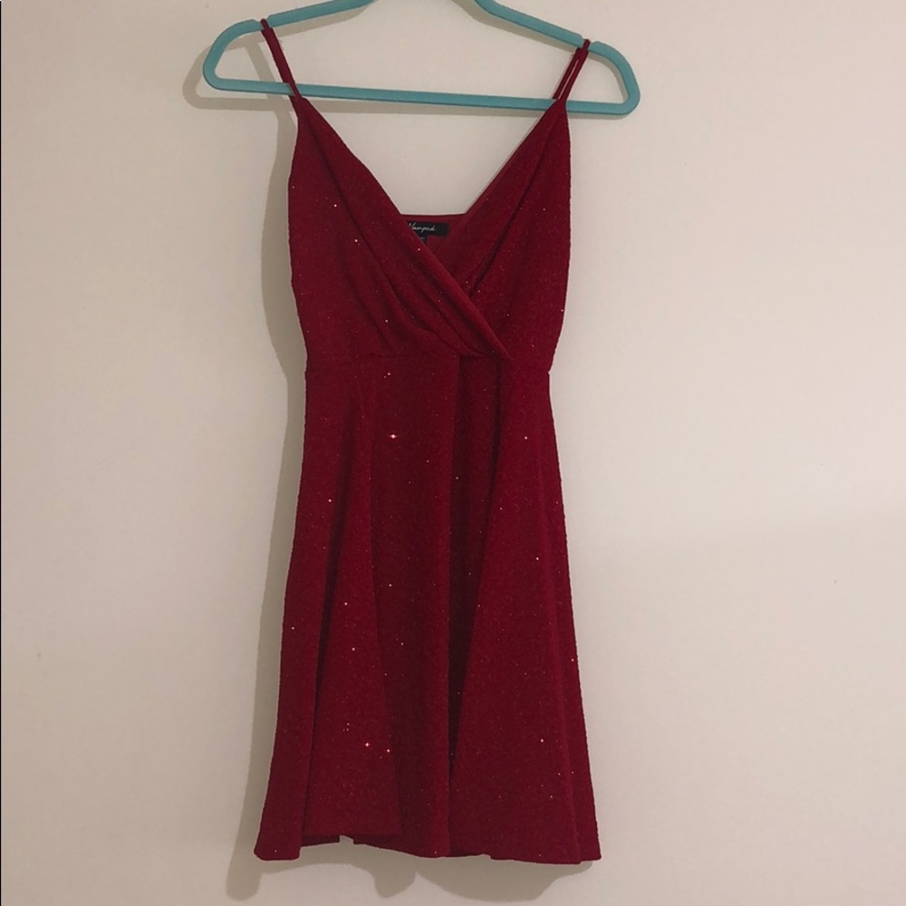 Sparkly red dress